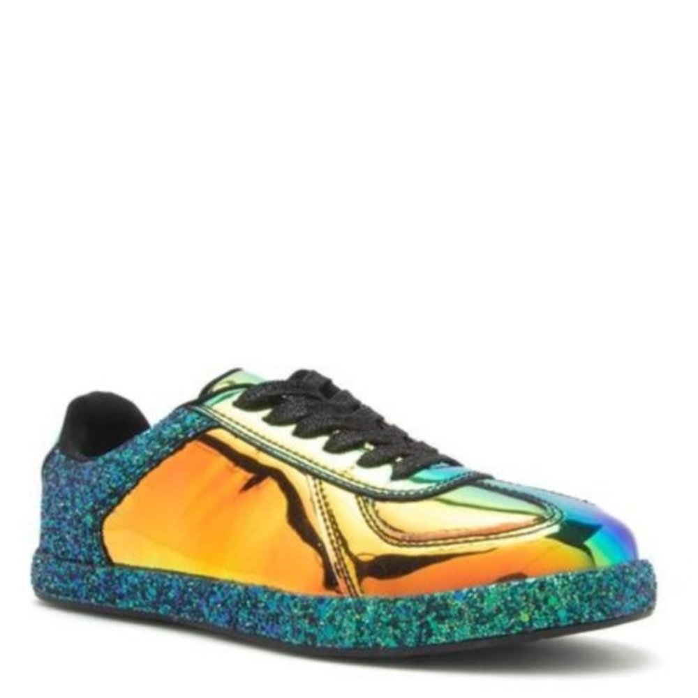Mermaid Hologram Glitter Kicks Sneakers New